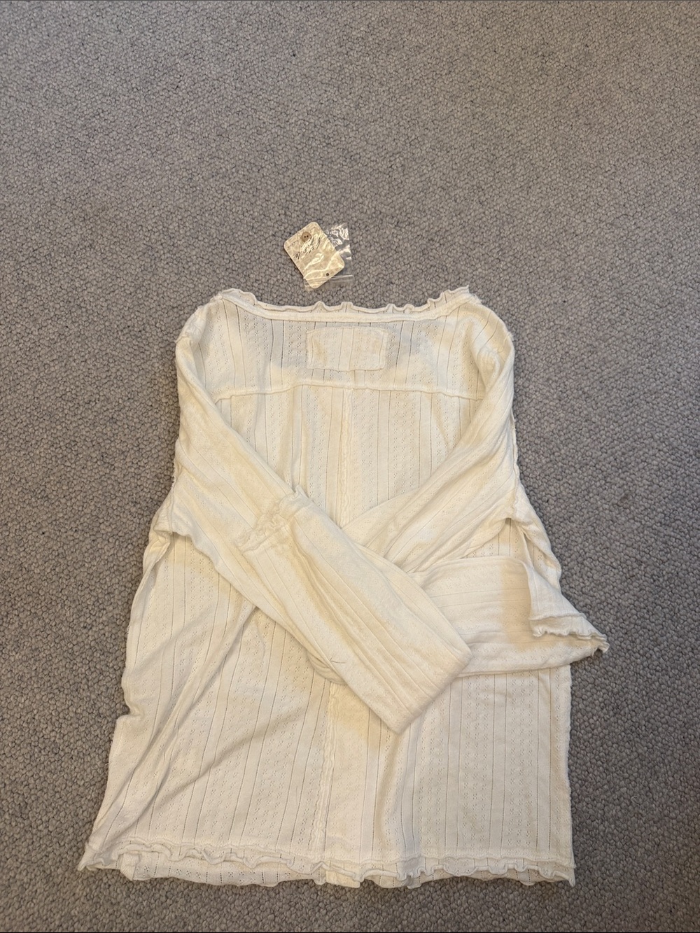 We The Free Cream Button-Front Ribbed Knit Top - Picture 6 of 7